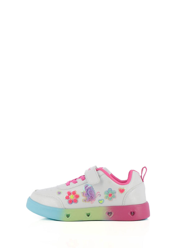 Sneakers con luci bambina MELANIA MG25111B bianco fantasia | Costa Superstore