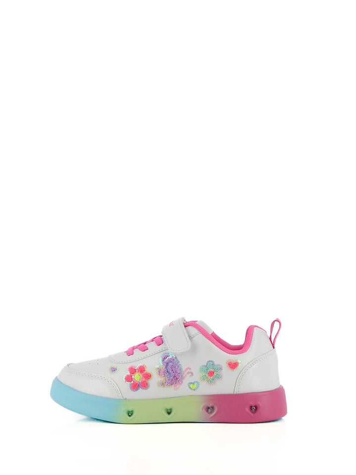 Sneakers con luci bambina MELANIA MG25111B bianco fantasia | Costa Superstore