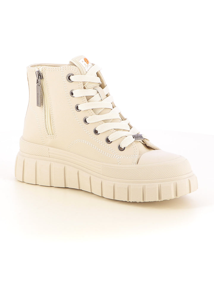 Sneakers a collo alto donna REFRESH 173076 beige chiaro | Costa Superstore