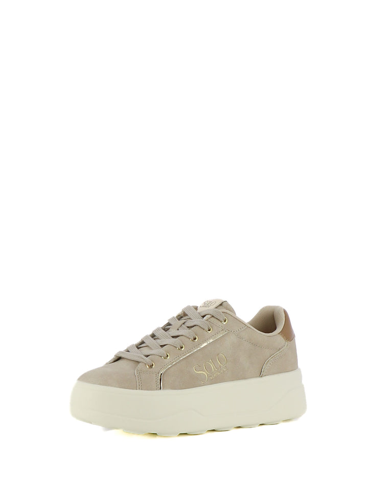 Sneakers stringate donna SOLO SOPRANI SSW524P51 beige chiaro | Costa Superstore