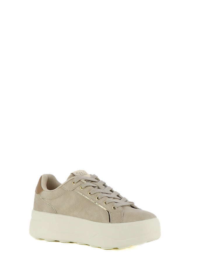 Sneakers stringate donna SOLO SOPRANI SSW524P51 beige chiaro | Costa Superstore