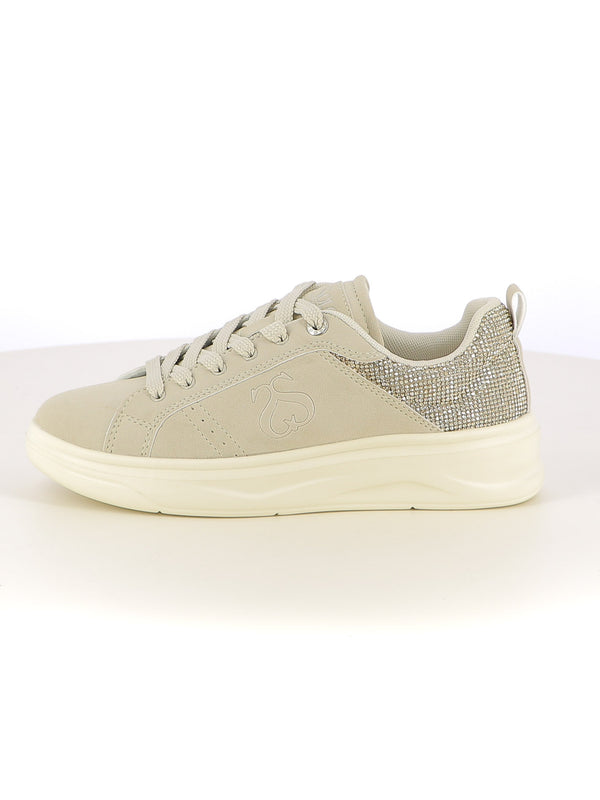 Sneakers stringate donna SOLO SOPRANI SSW524P81 beige chiaro | Costa Superstore