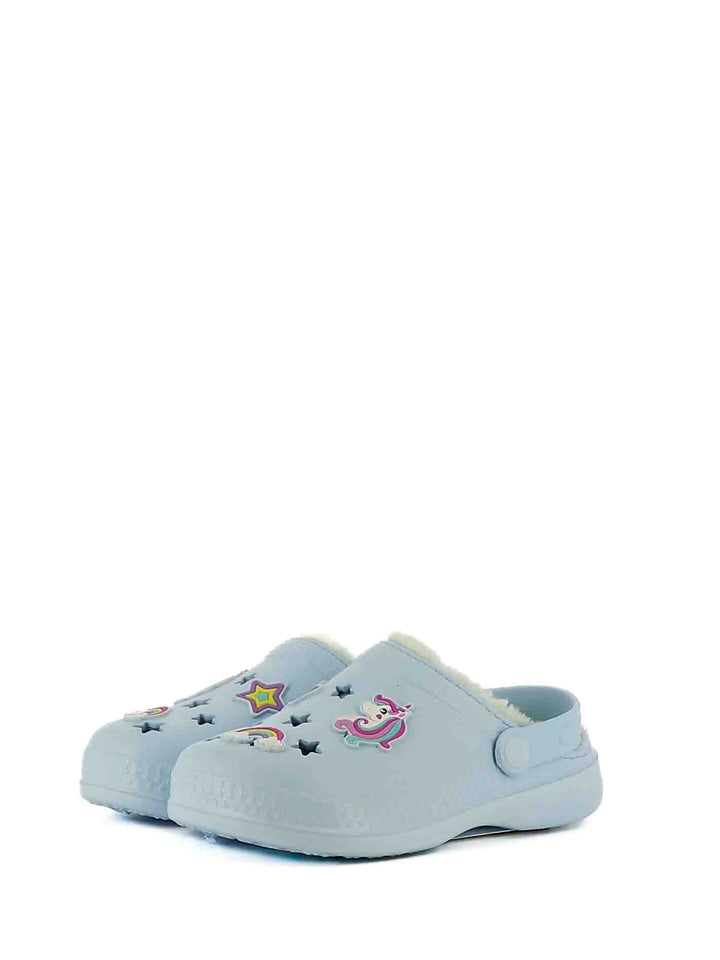 Sabot con pelliccia bambina UNICORNO S8010181S azzurro | Costa Superstore