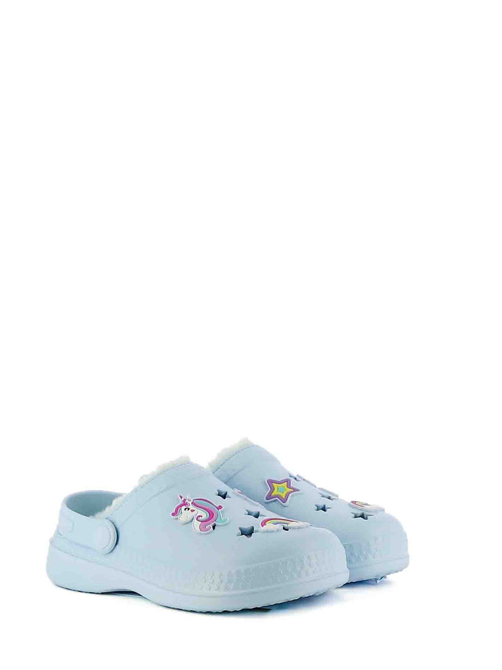 Sabot con pelliccia bambina UNICORNO S8010181S azzurro | Costa Superstore